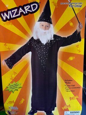 Wizard Halloween Costume Kids Size Large 12-14 yrs